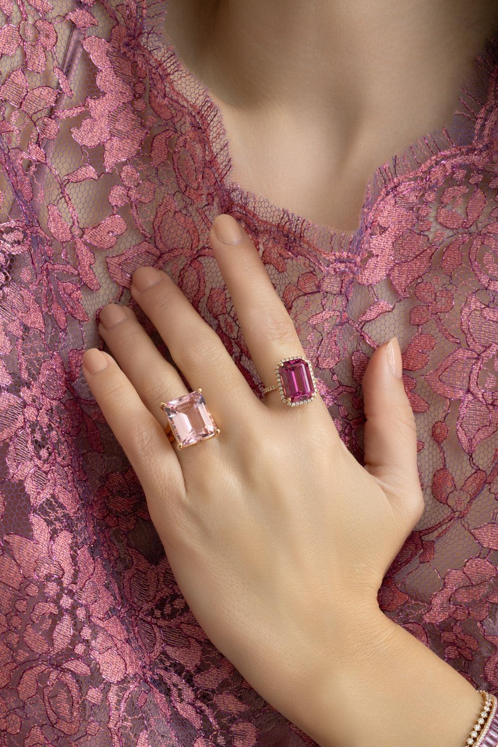 Pink Morganite Ring-ROSE GOLD-5.75-JEWELRYFINE JEWELRING-LISA NIK