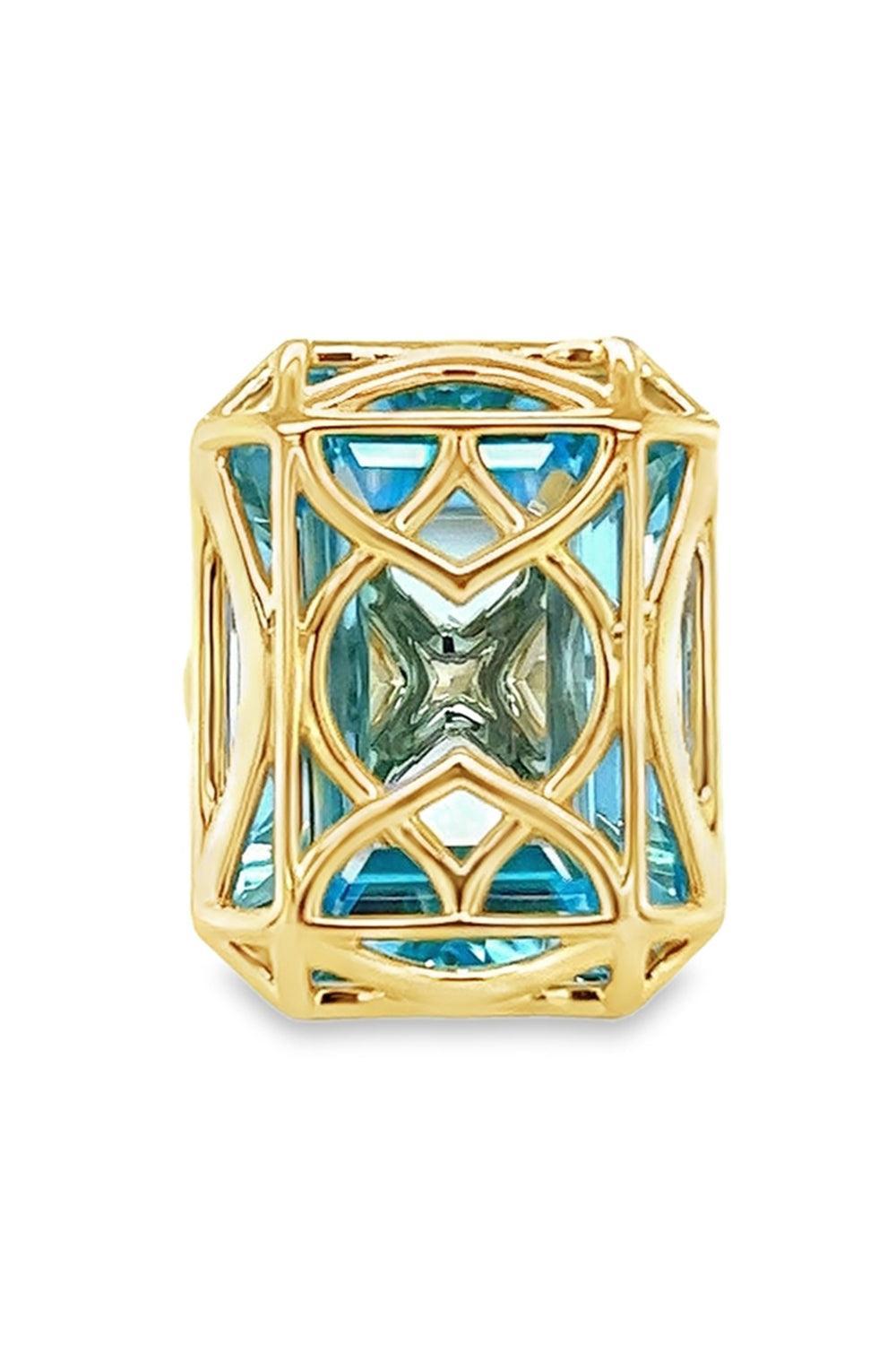 Caged Blue Topaz Ring-YELLOW GOLD-5.5-JEWELRYFINE JEWELRING-LISA NIK