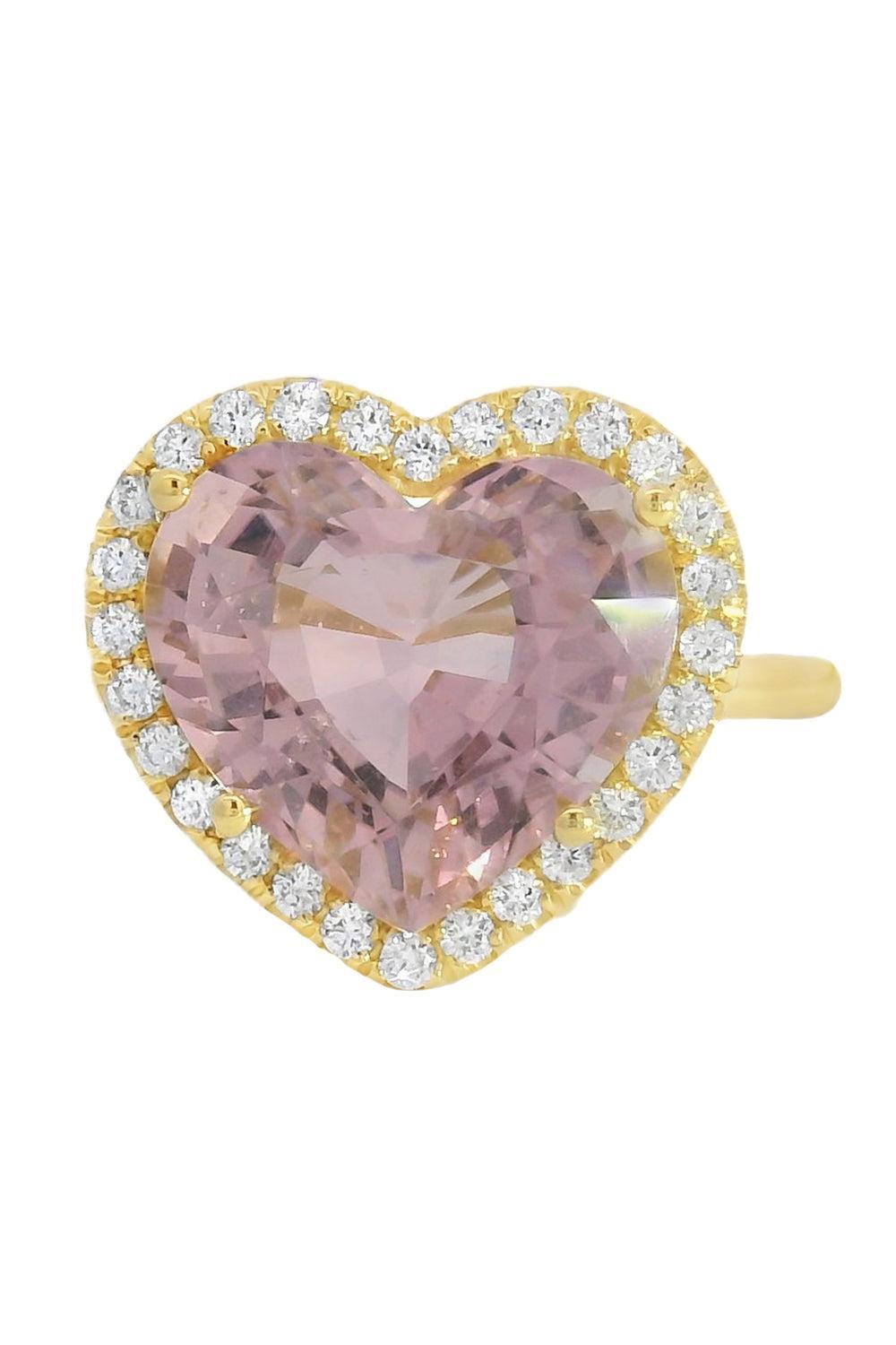 Pink Tourmaline Diamond Heart Ring | LISA NIK – Marissa Collections