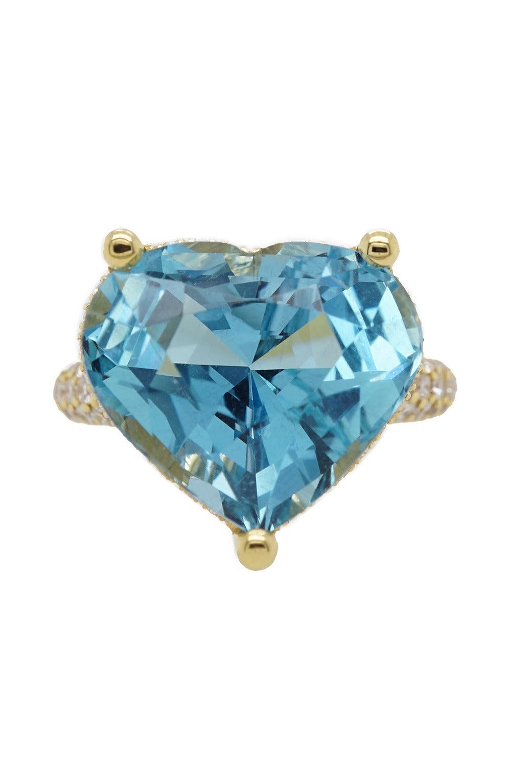 Aquamarine Diamond Heart Colors Collection Ring-YELLOW GOLD-5.75-JEWELRYFINE JEWELRING-LISA NIK