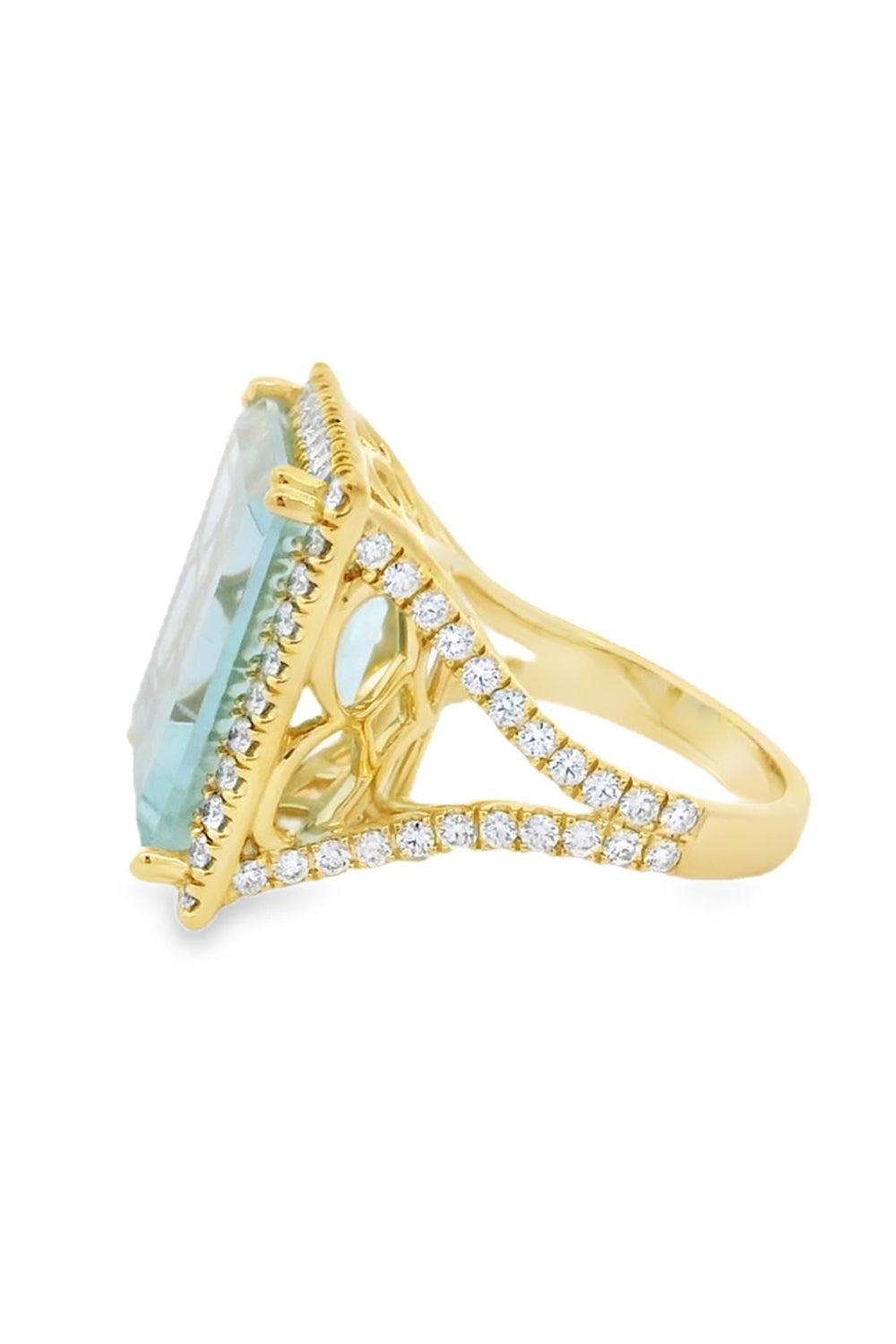 Mirror Cut Green Beryl Ring-YELLOW GOLD-5.75-JEWELRYFINE JEWELRING-LISA NIK