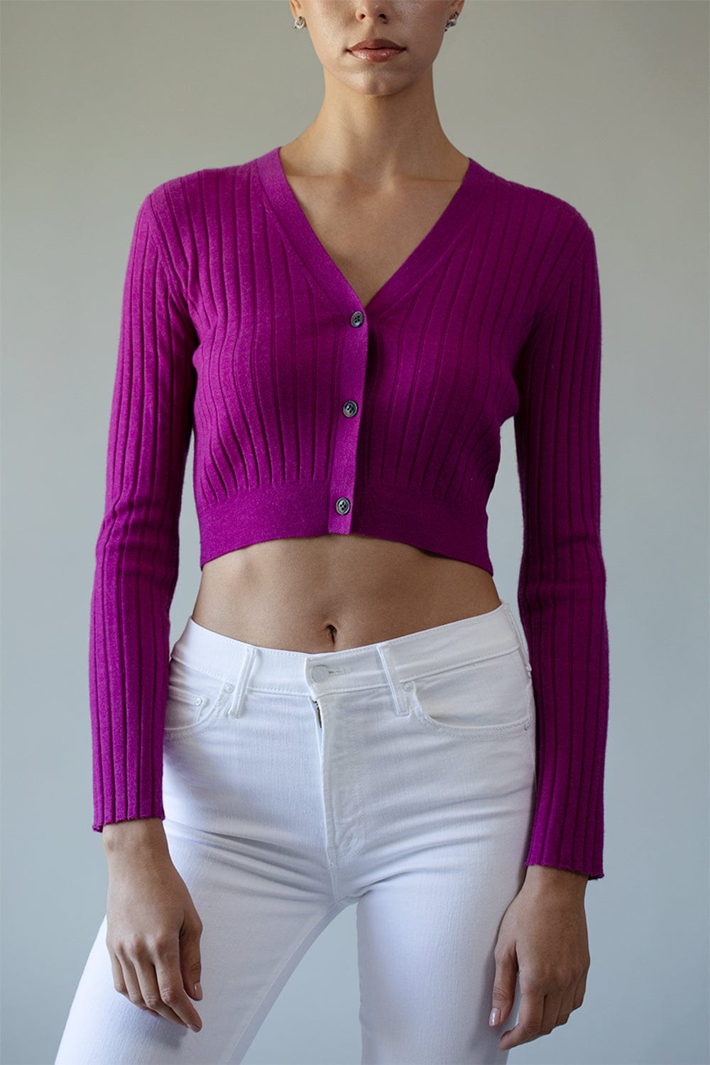 LISA YANG-Corinne Cardigan - Mulberry-