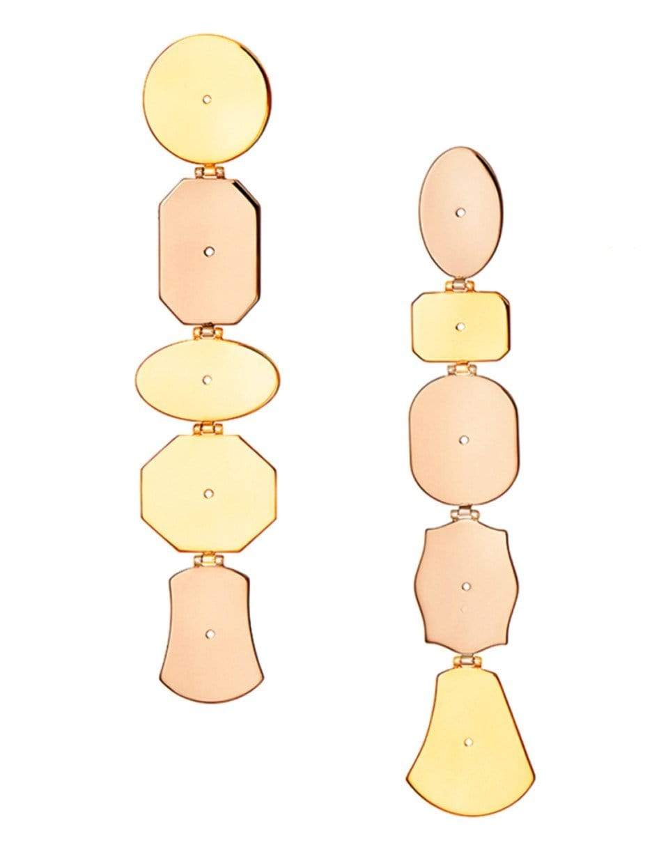 LITO-Mix Gold Drop Earrings-ROSE GOLD