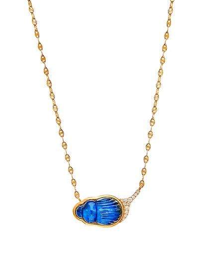 LITO-Sienna Labradorite Scarab Necklace-YELLOW GOLD