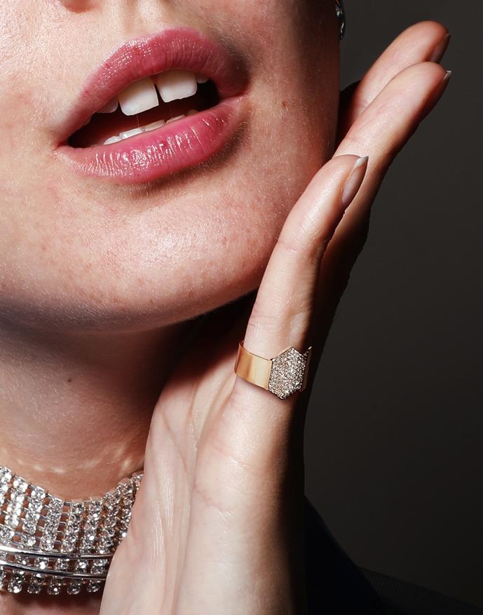LITO-Diamond Pave Mix Shape Ring-YELLOW GOLD