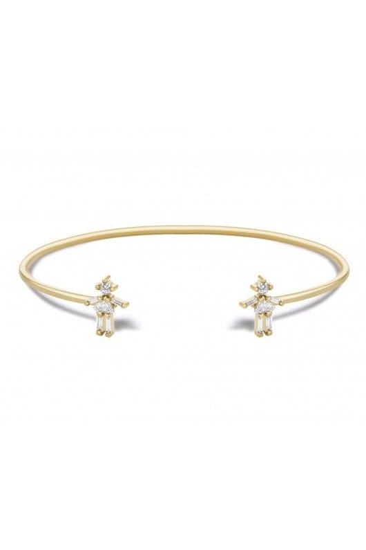 LITTLE ONES-Baguette Girls Double Bangle-ROSE GOLD