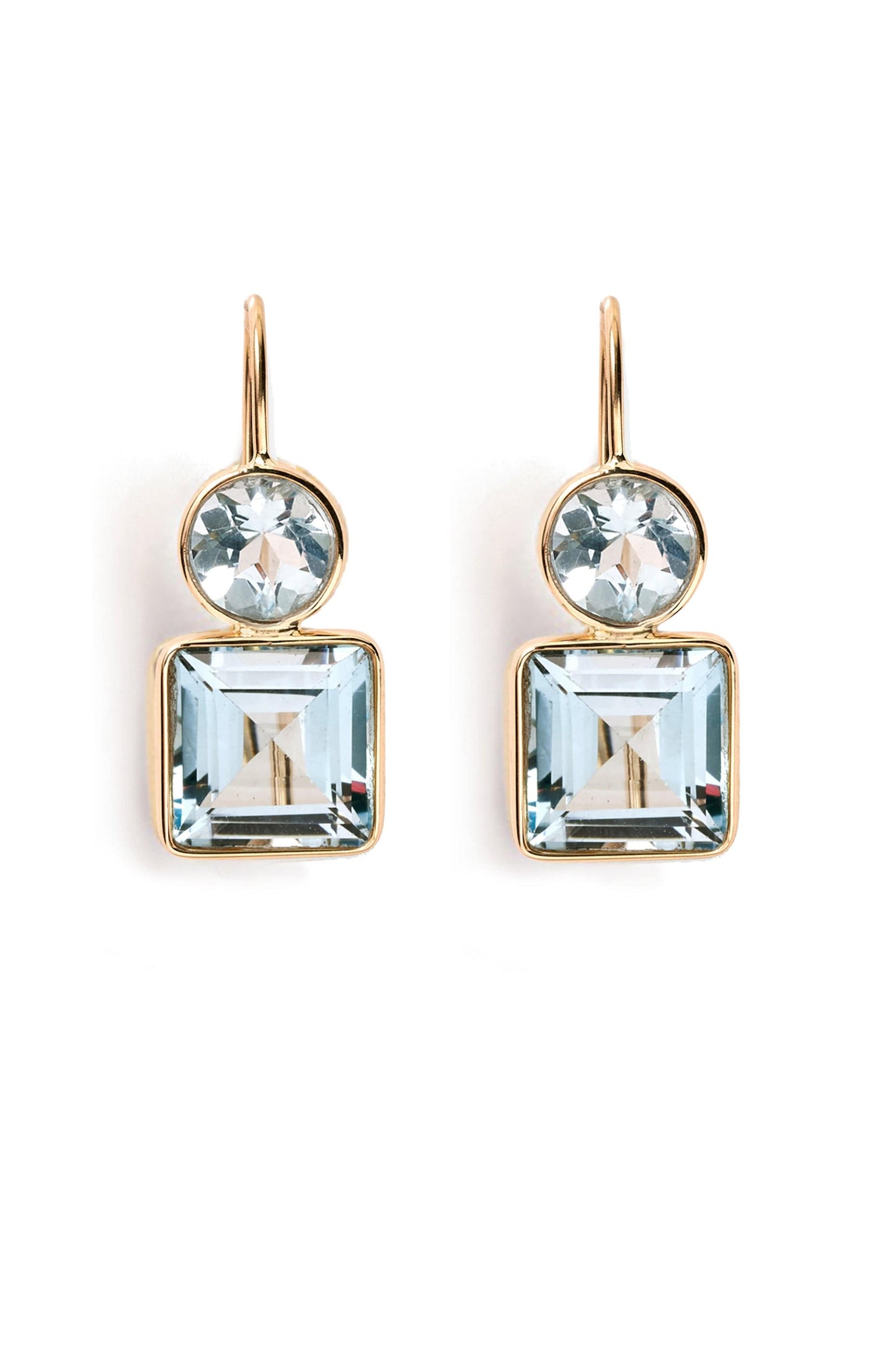 LIZZIE FORTUNATO FINE-Sky Blue Topaz Pastille Earrings-YELLOW GOLD