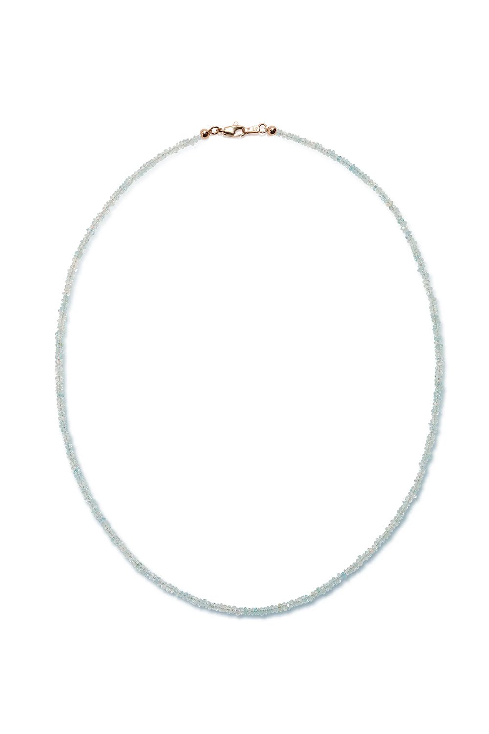LIZZIE FORTUNATO FINE-Aquamarine Tiny Bead Necklace-