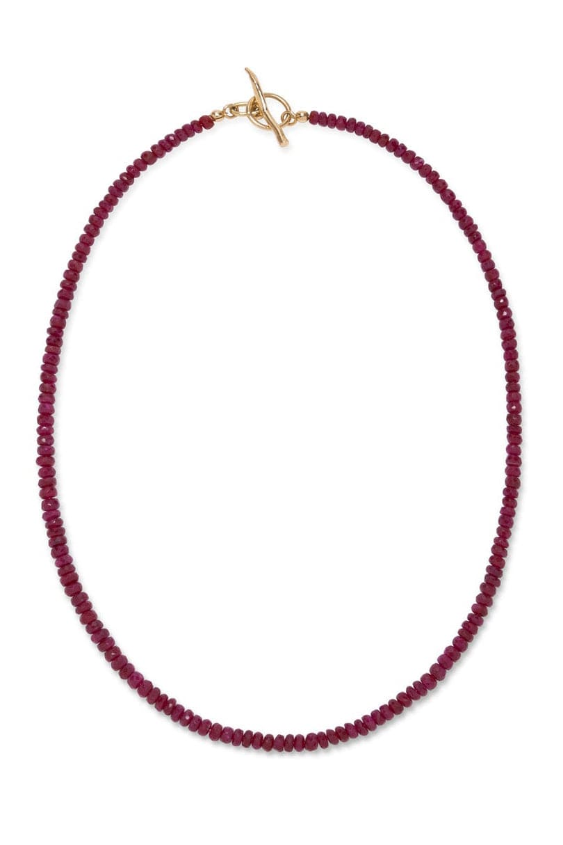 LIZZIE FORTUNATO FINE-Ruby Single Strand Necklace-YELLOW GOLD