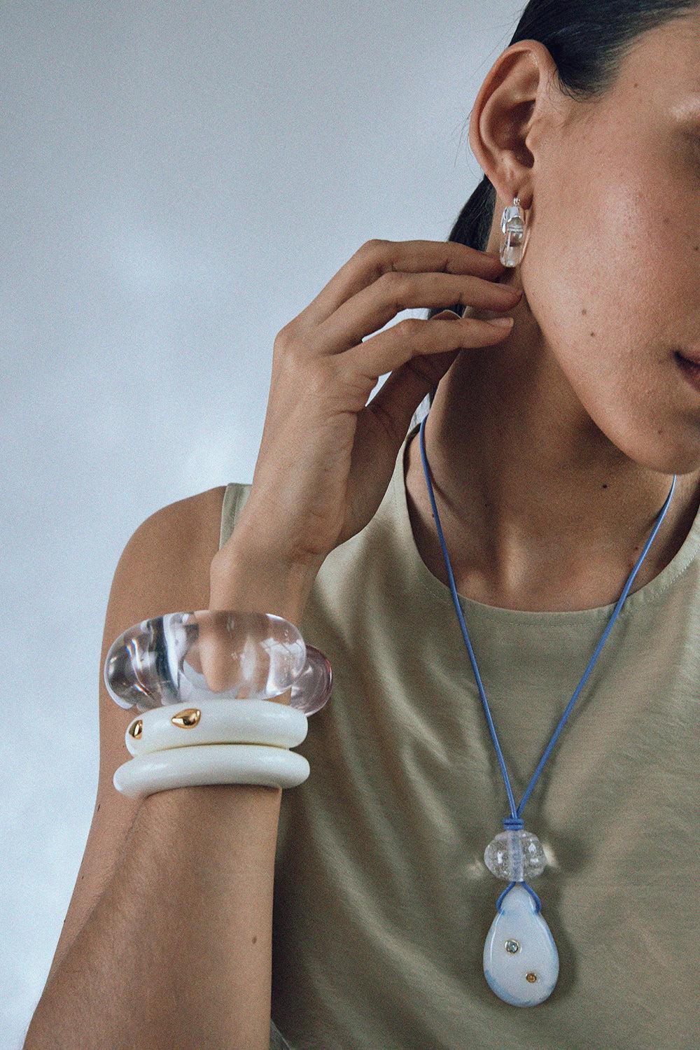 Alabaster Ridge Cuff Bracelet-IVORY-JEWELRYBOUTIQUEBRACELET O-LIZZIE FORTUNATO