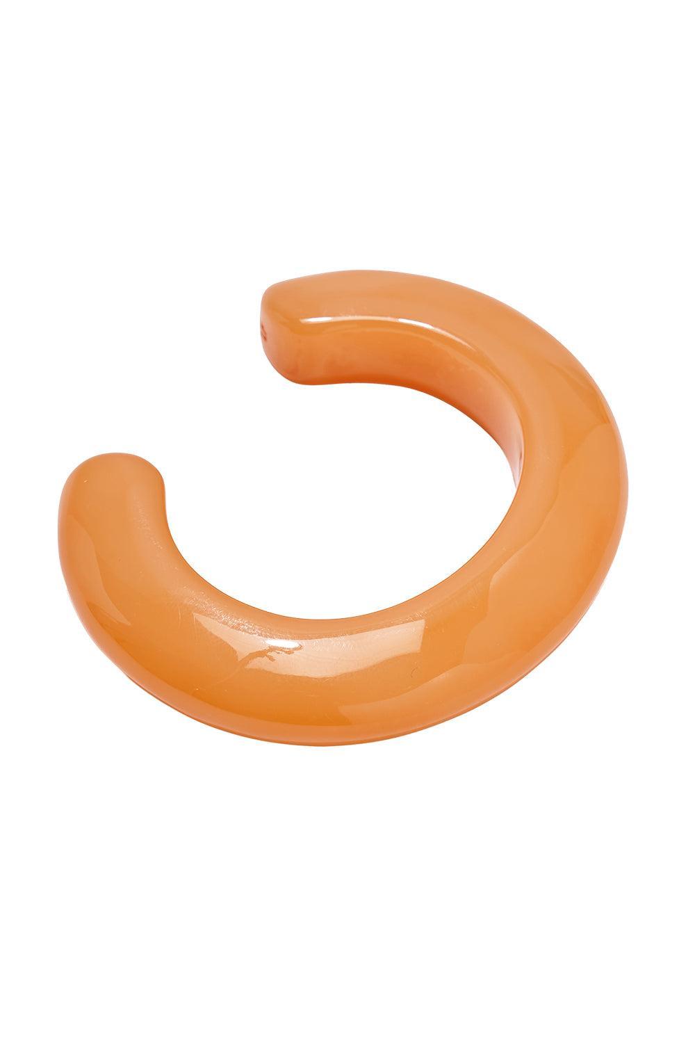 Tangerine Thin Ridge Cuff Bracelet-ORANGE-M/L-JEWELRYBOUTIQUEBRACELET O-LIZZIE FORTUNATO