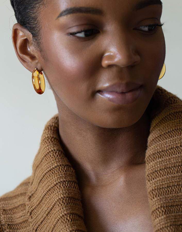 LIZZIE FORTUNATO-Mini Spritz Hoops in Honey-AMBER