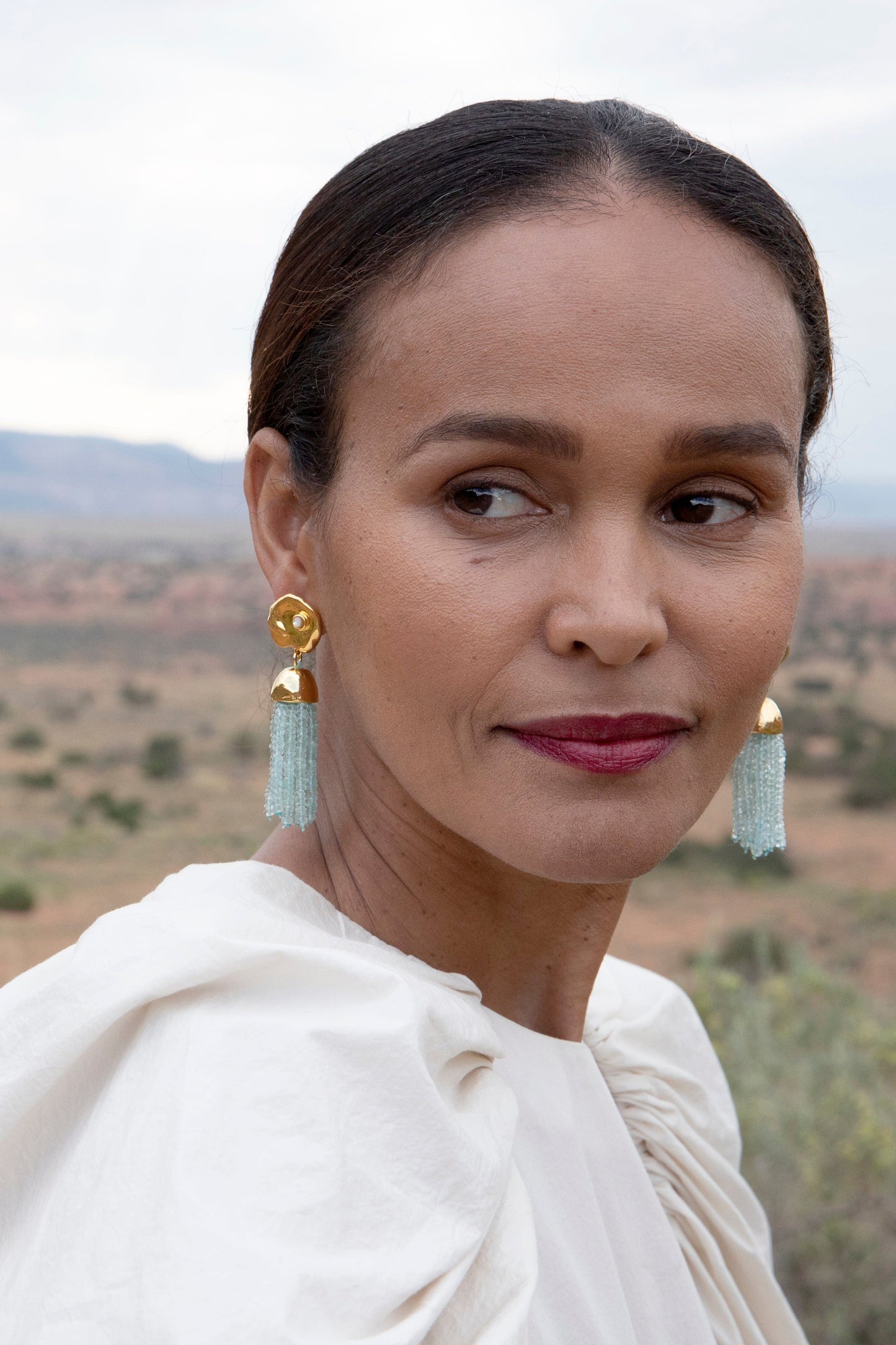 LIZZIE FORTUNATO-Gulf Earrings-AQUA