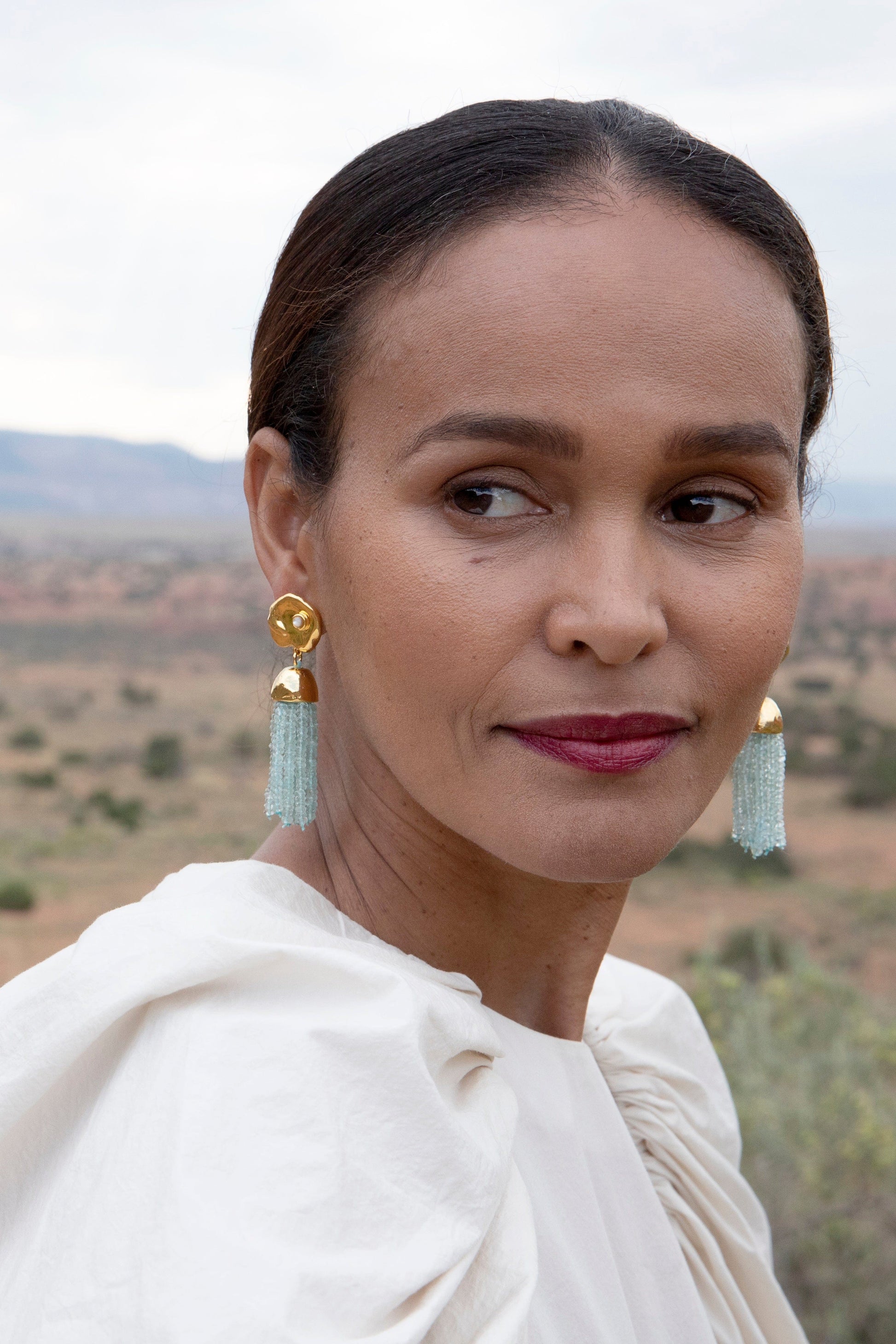 LIZZIE FORTUNATO-Gulf Earrings-AQUA