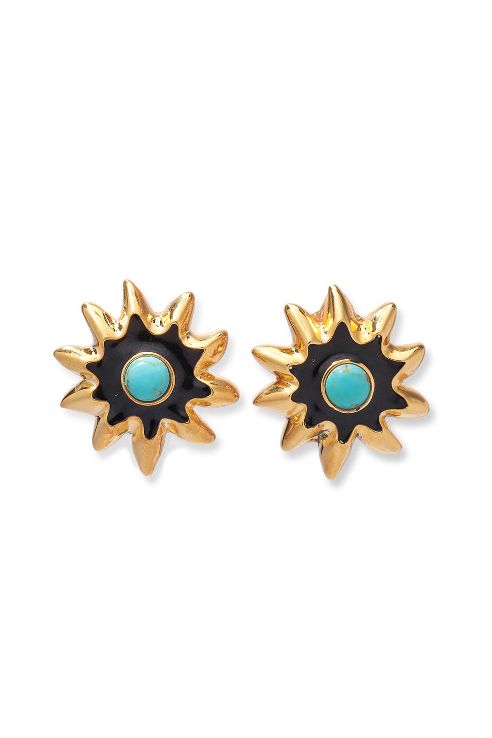 LIZZIE FORTUNATO-Helios Stud Earrings-BLACK