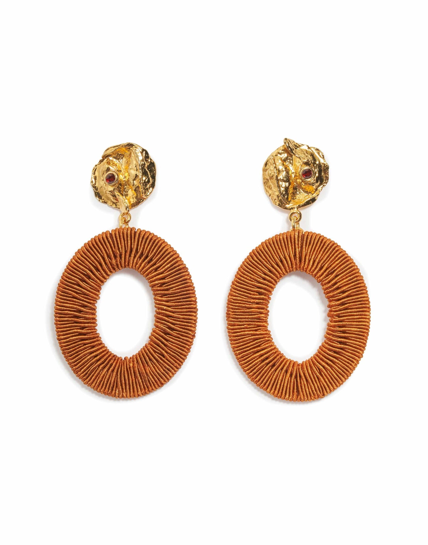 LIZZIE FORTUNATO-Lune Earrings-BROWN