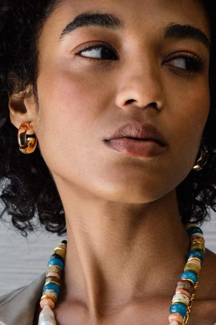 LIZZIE FORTUNATO-Infinity Hoops - Caramel-CARAMEL