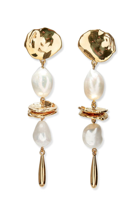 LIZZIE FORTUNATO-Gold Mine Earrings-GOLD