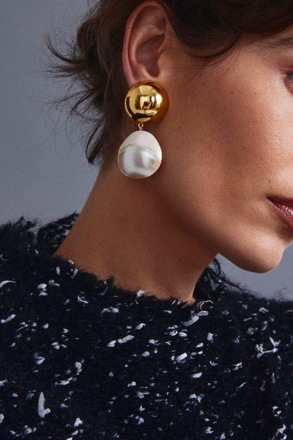 LIZZIE FORTUNATO-Rodan Earrings-GOLD