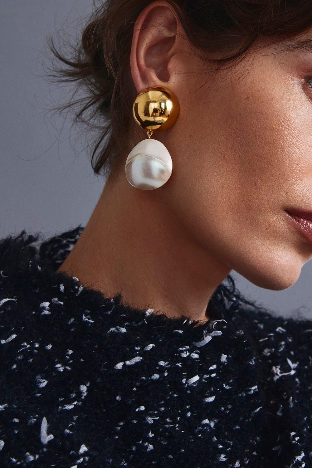 LIZZIE FORTUNATO-Rodan Earrings-GOLD