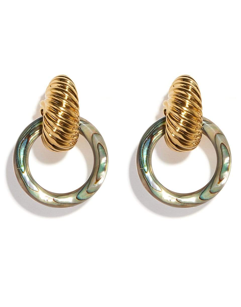 LIZZIE FORTUNATO-Spiral Shell Earrings-GOLD