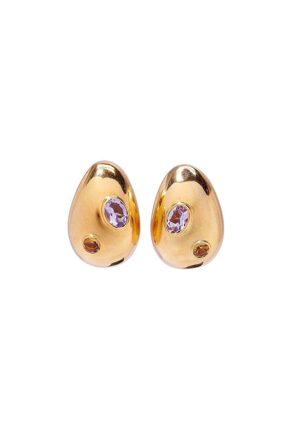 Studded Gold Mini Arp Earrings