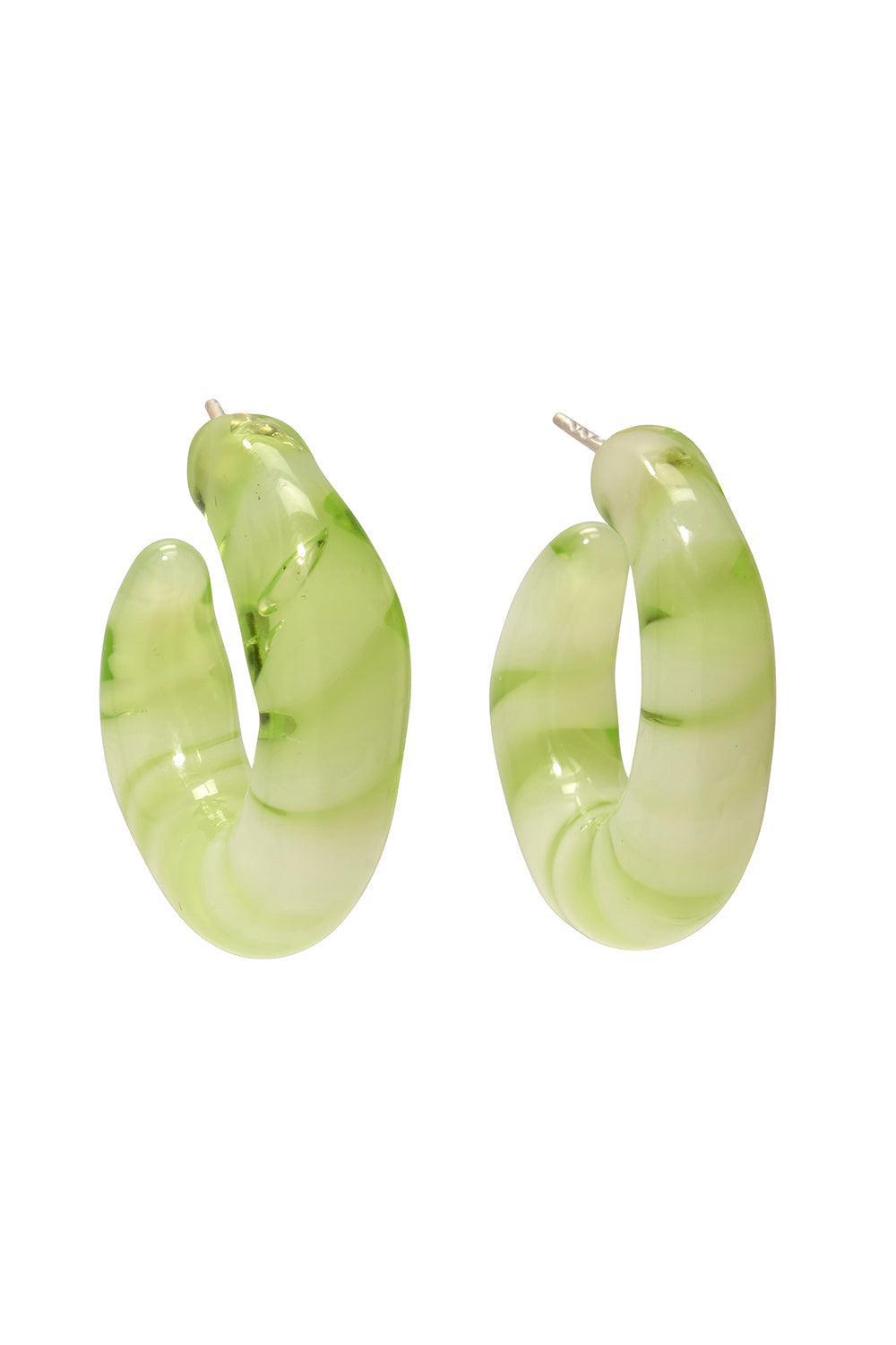 LIZZIE FORTUNATO-Cascais Hoop Earrings-GREEN