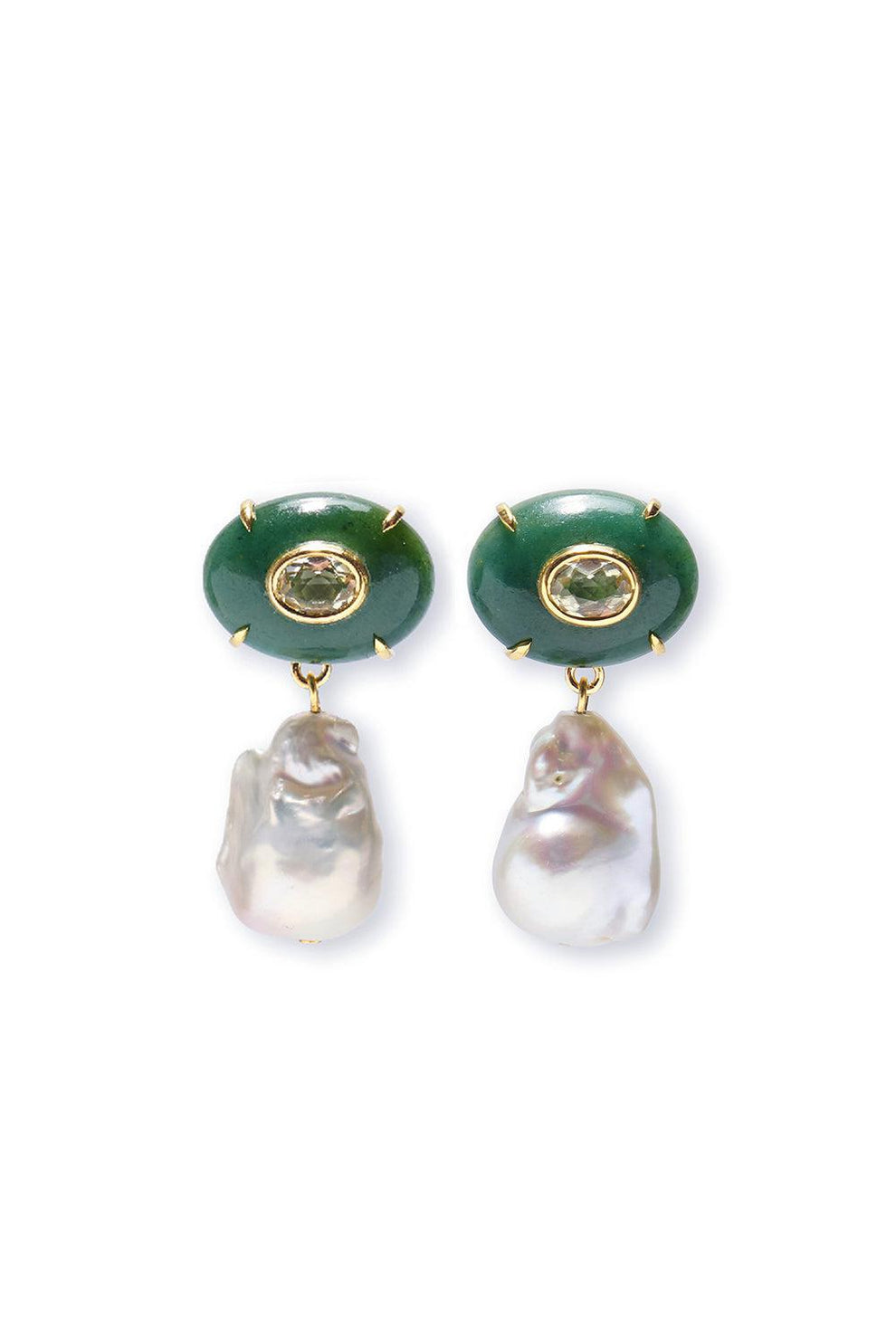 Jade Plaza Earrings LIZZIE FORTUNATO – Marissa Collections