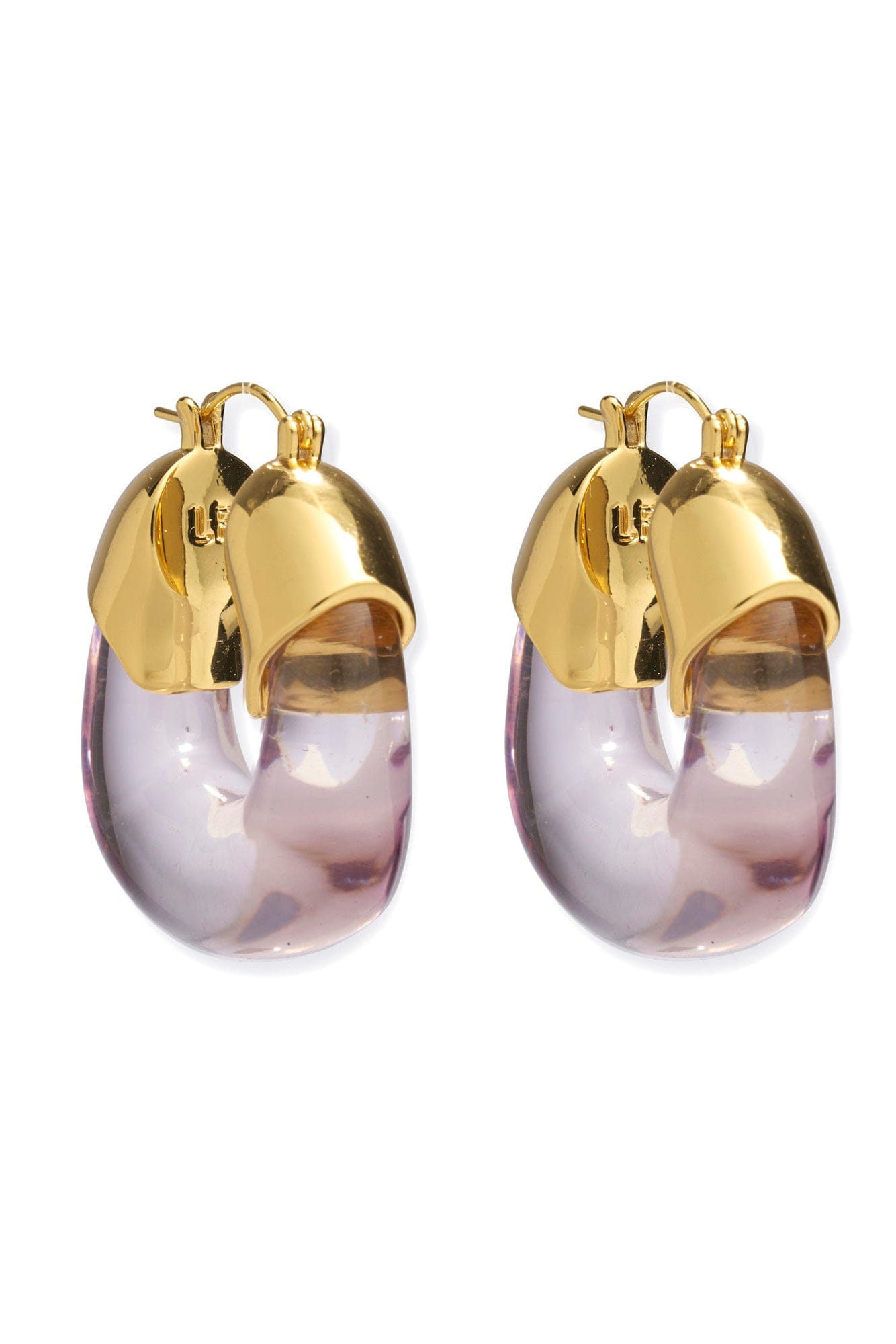 LIZZIE FORTUNATO-Lavender Organic Hoops-LAVENDER