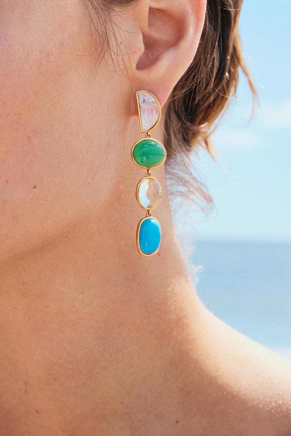 Cala Drop Earings-MULTI-JEWELRYBOUTIQUEEARRING-LIZZIE FORTUNATO