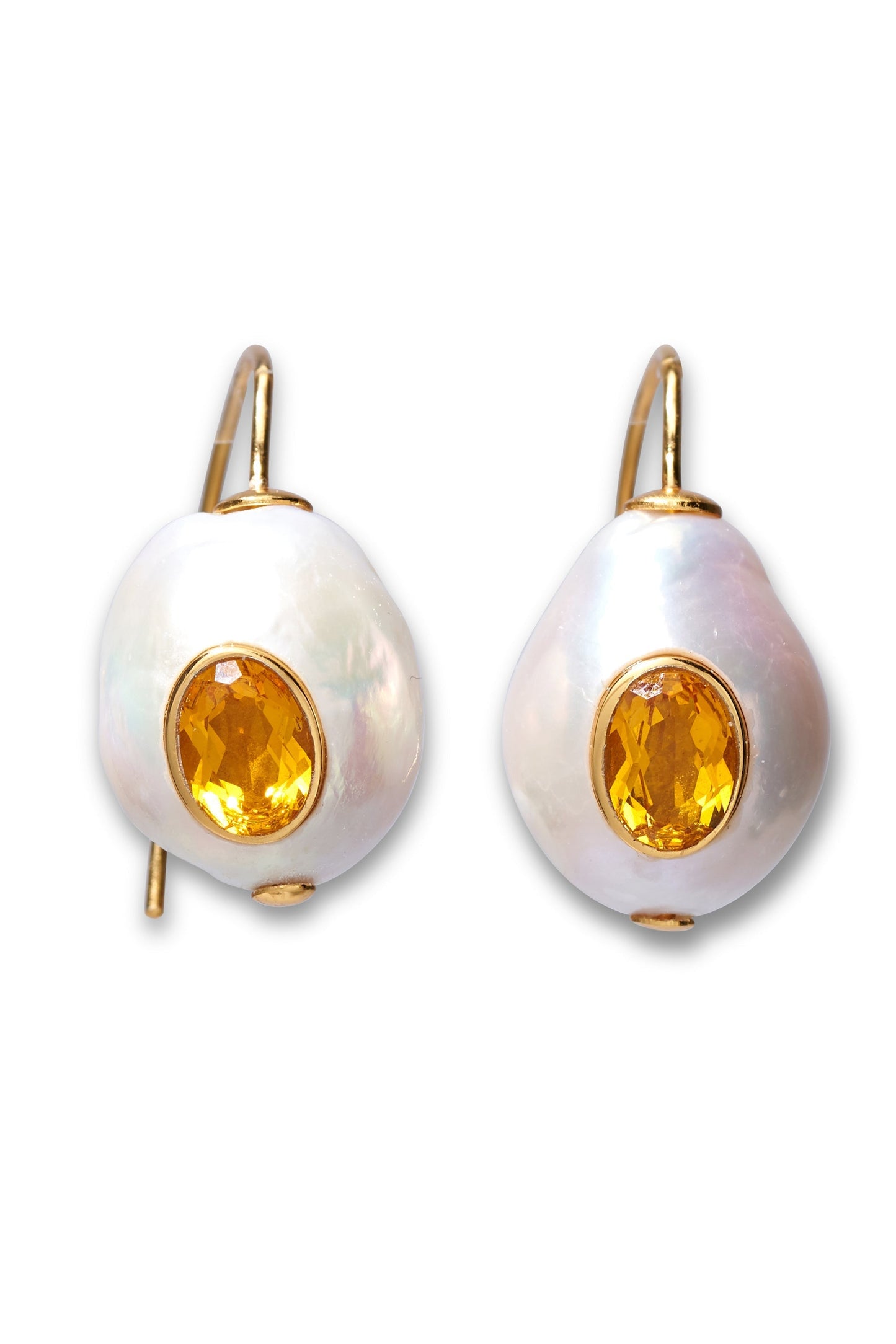 LIZZIE FORTUNATO-Pearl Pablo Earrings - Citrine-MULTI