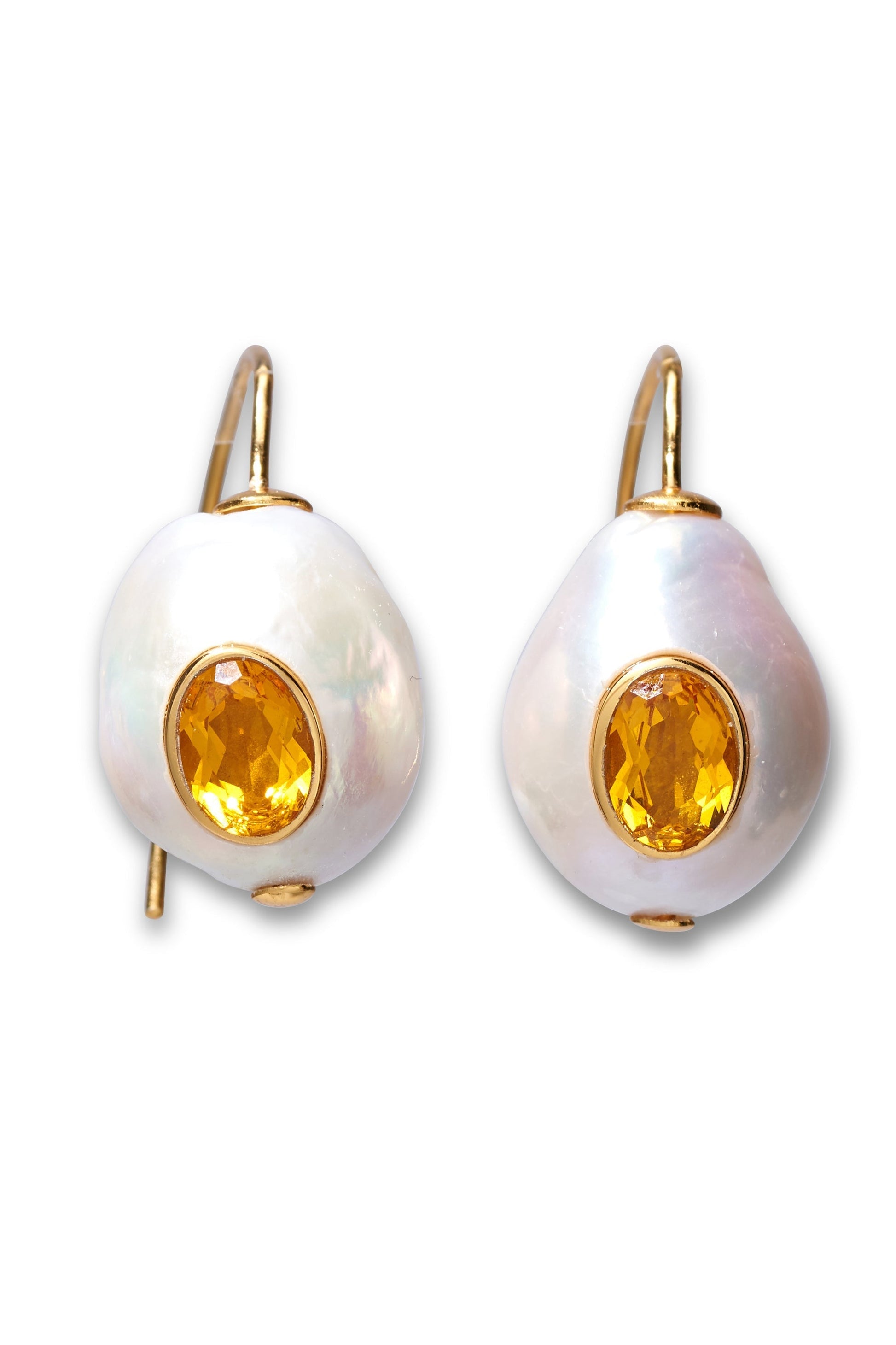 LIZZIE FORTUNATO-Pearl Pablo Earrings - Citrine-MULTI
