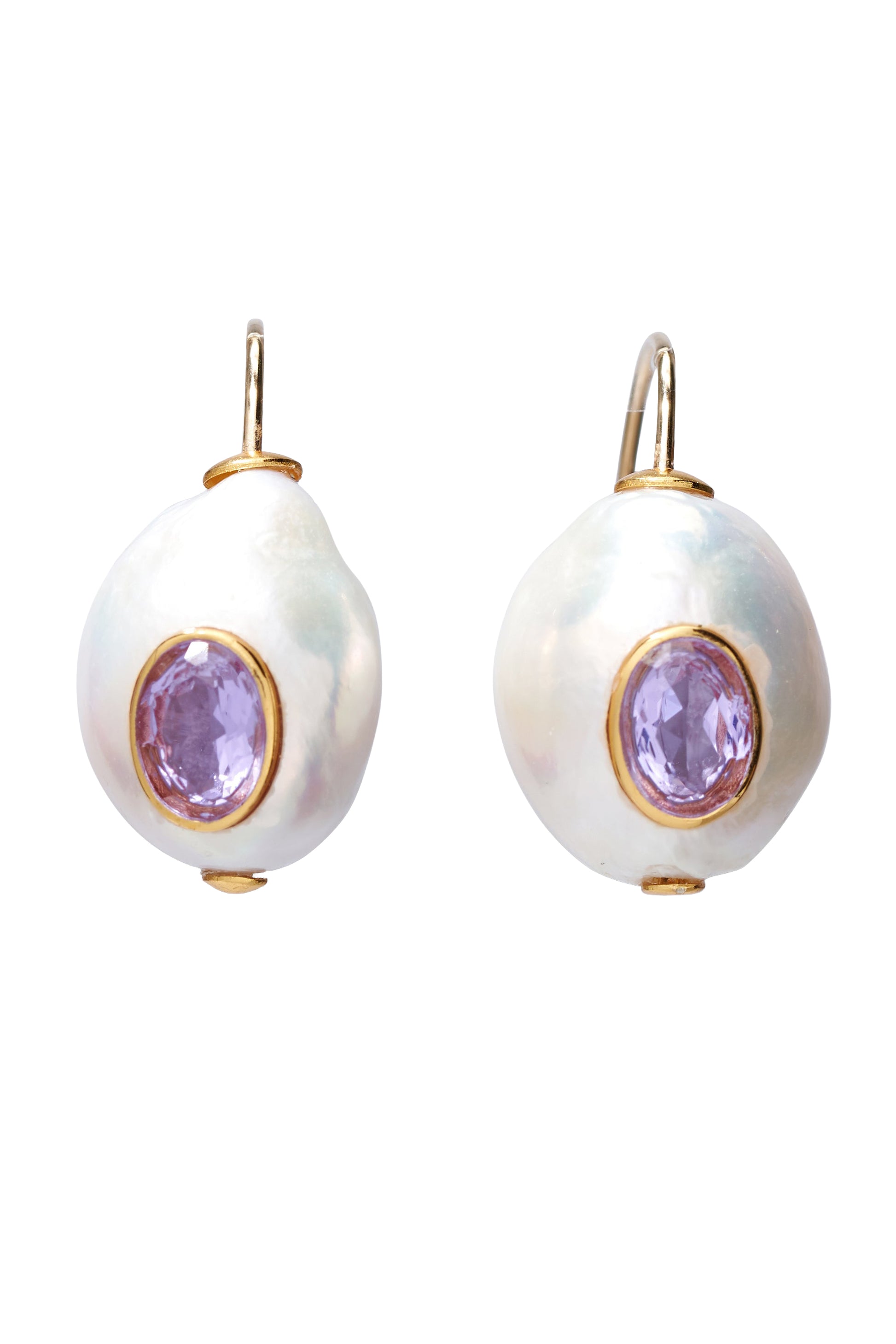 Pearl Pablo Earrings - Pink Amethyst-MULTI-JEWELRYBOUTIQUEEARRING-LIZZIE FORTUNATO