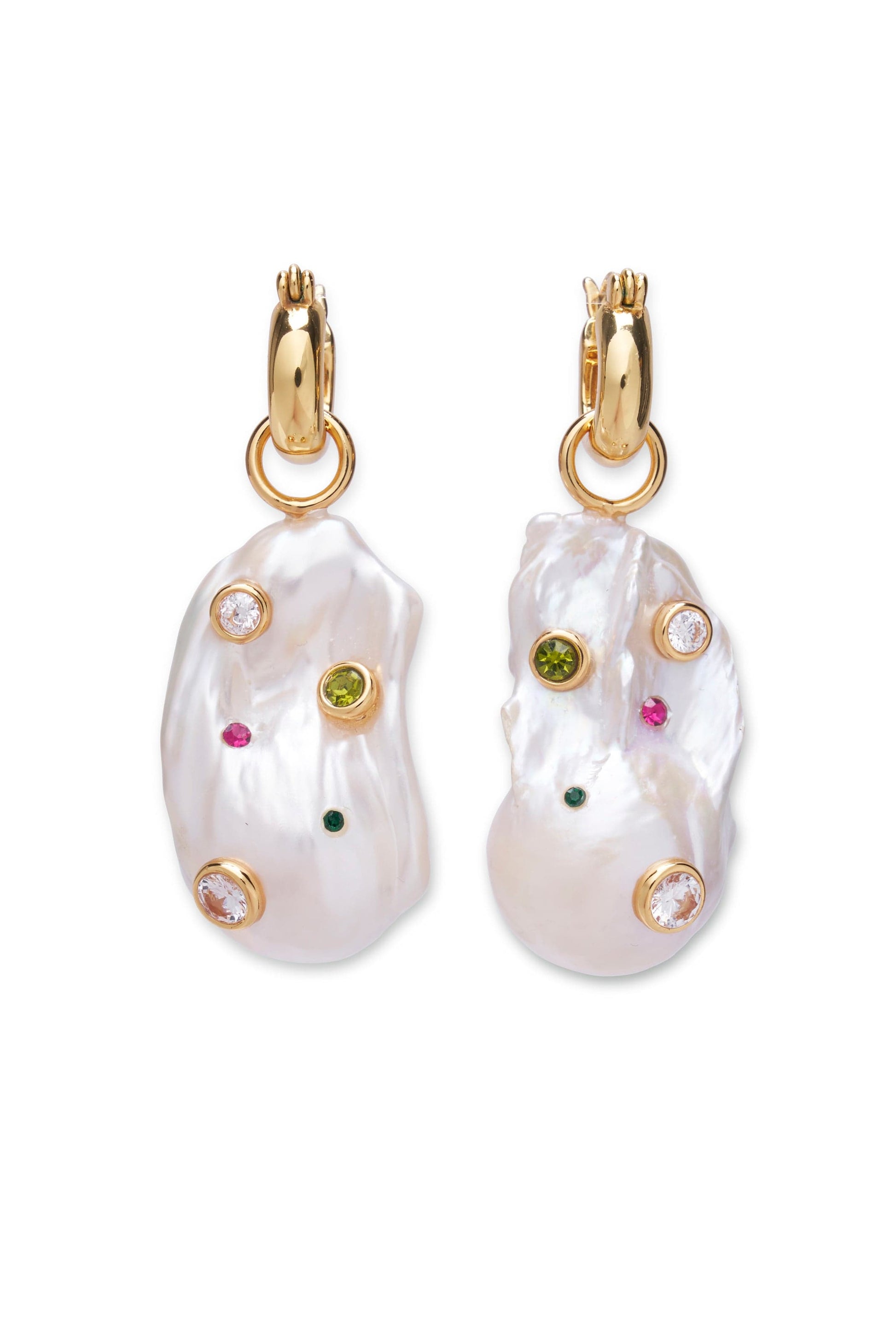 LIZZIE FORTUNATO-Rainbow Pearl Earrings-MULTI
