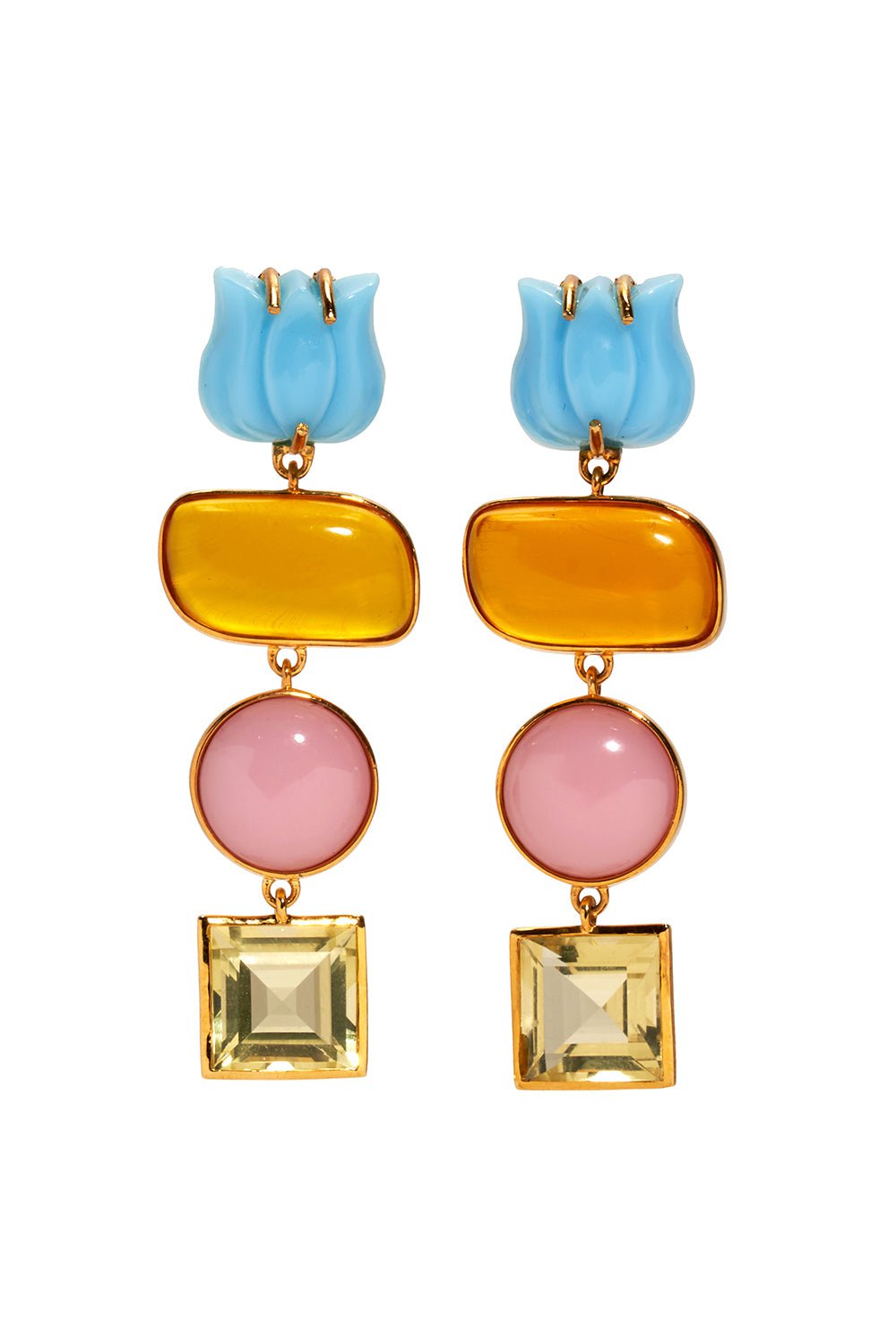 LIZZIE FORTUNATO-Tropical Tulip Earrings-MULTI