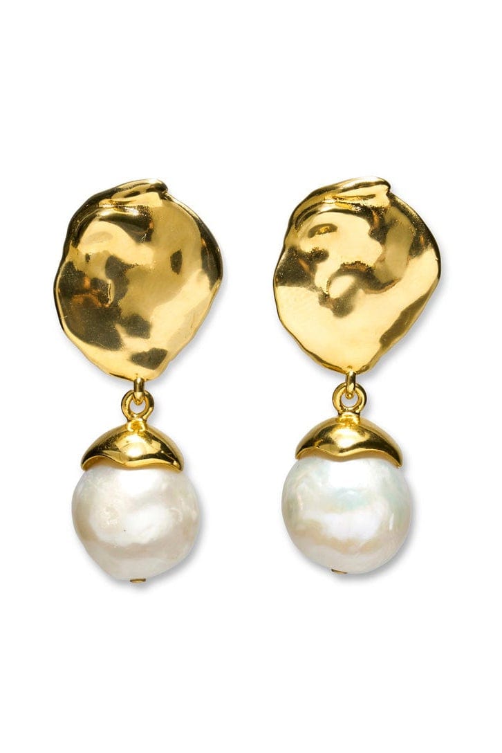 LIZZIE FORTUNATO-Golden Spirit Earrings-PEARL