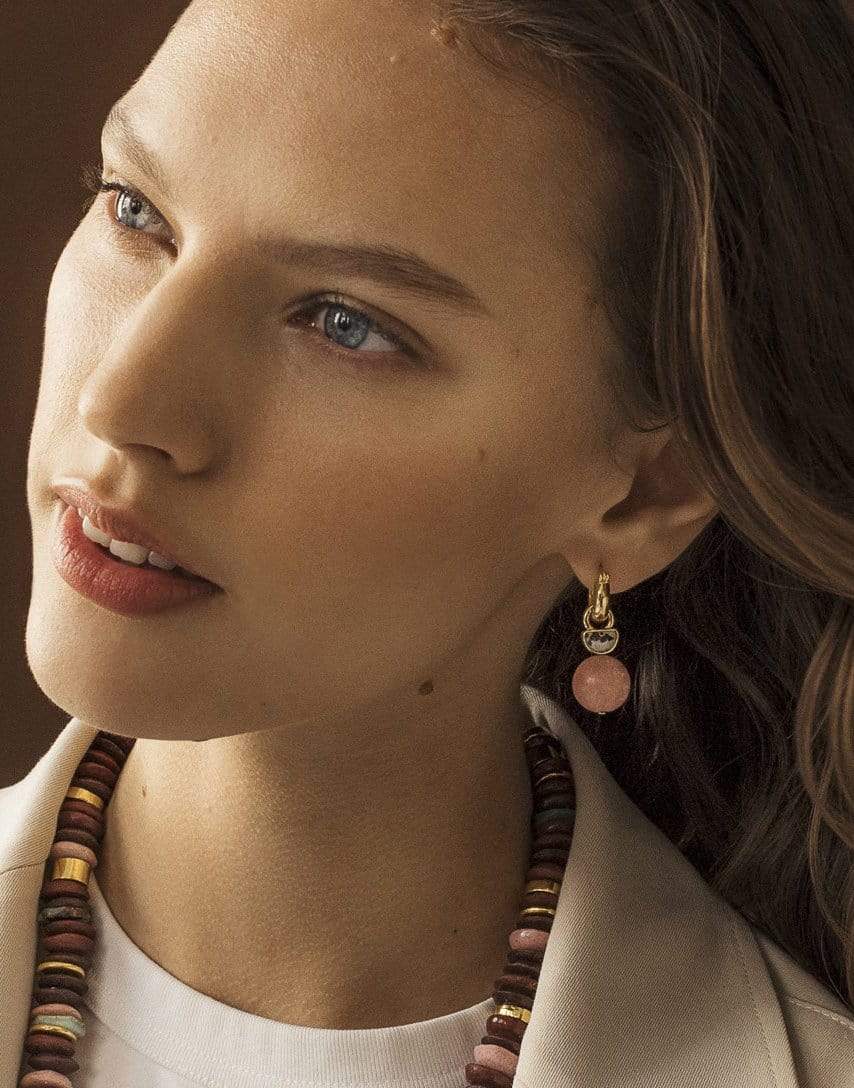 LIZZIE FORTUNATO-Rosebud Earrings-PINK