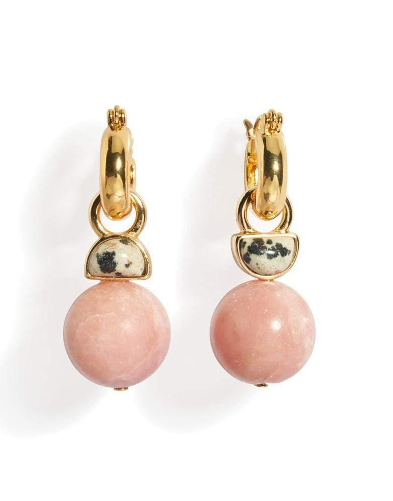 LIZZIE FORTUNATO-Rosebud Earrings-PINK