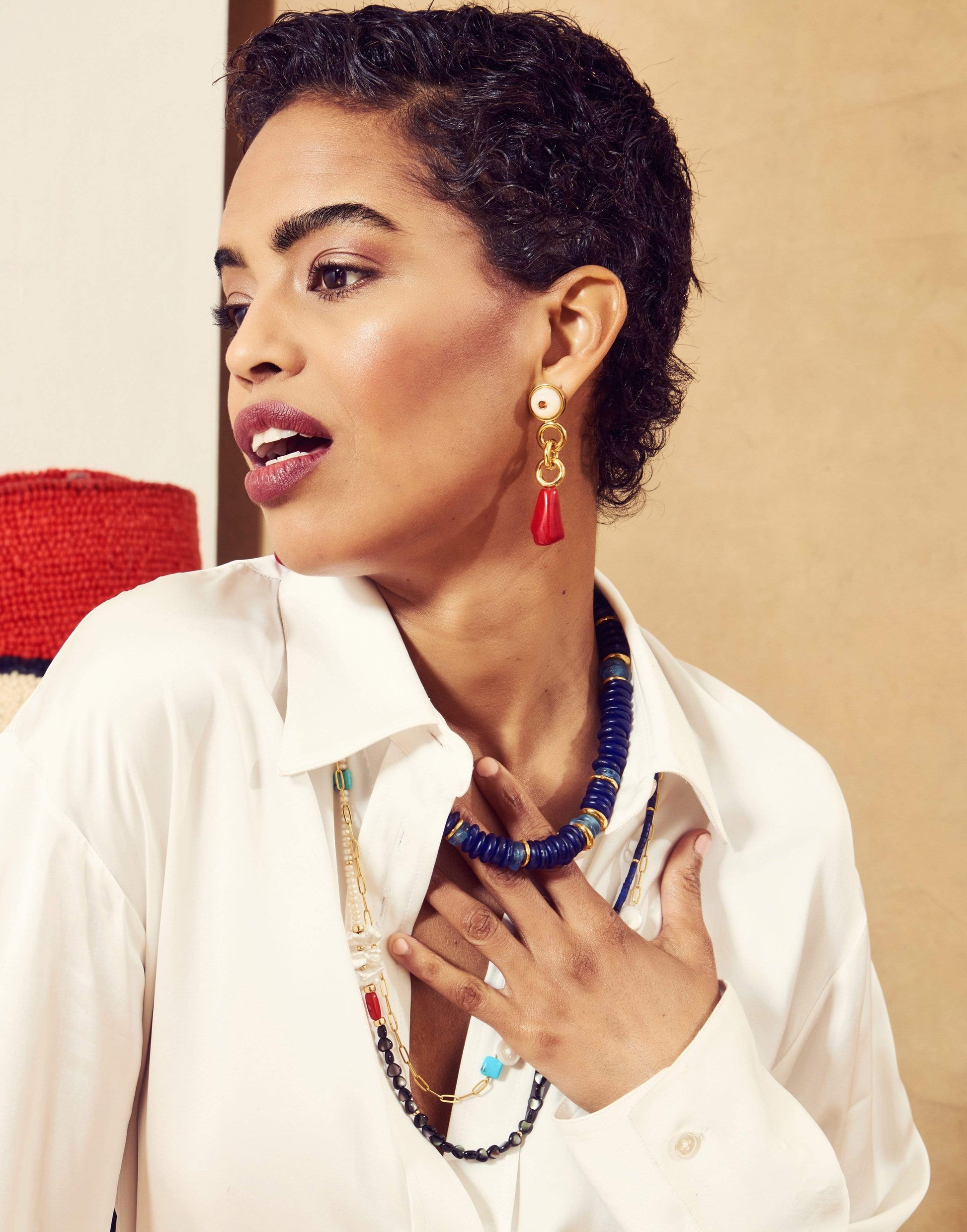 LIZZIE FORTUNATO-Eden Earrings-RED
