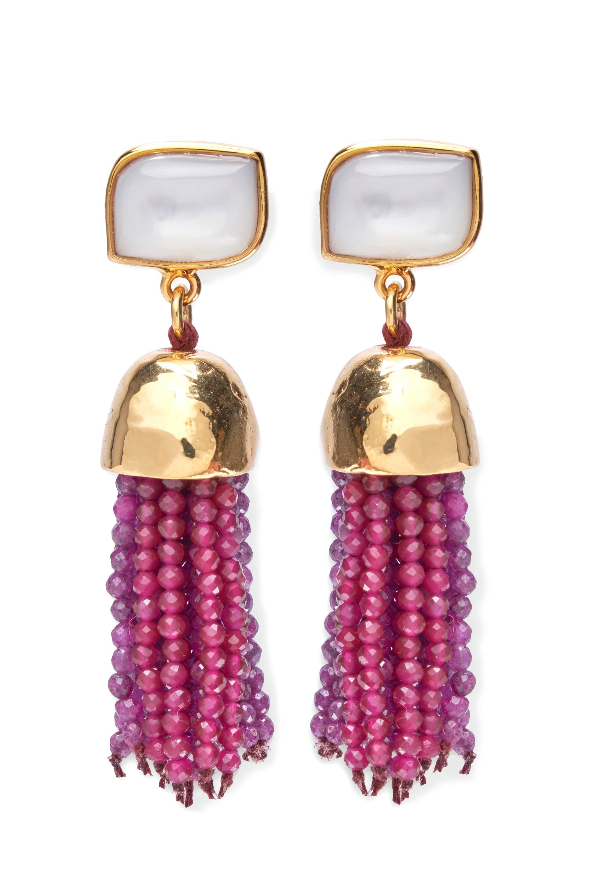 LIZZIE FORTUNATO-Masquerade Earrings-RUBY