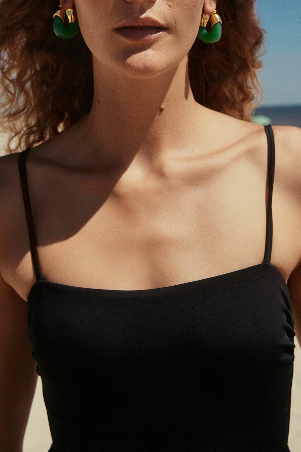 LIZZIE FORTUNATO-Organic Hoop Earrings - Sage-SAGE