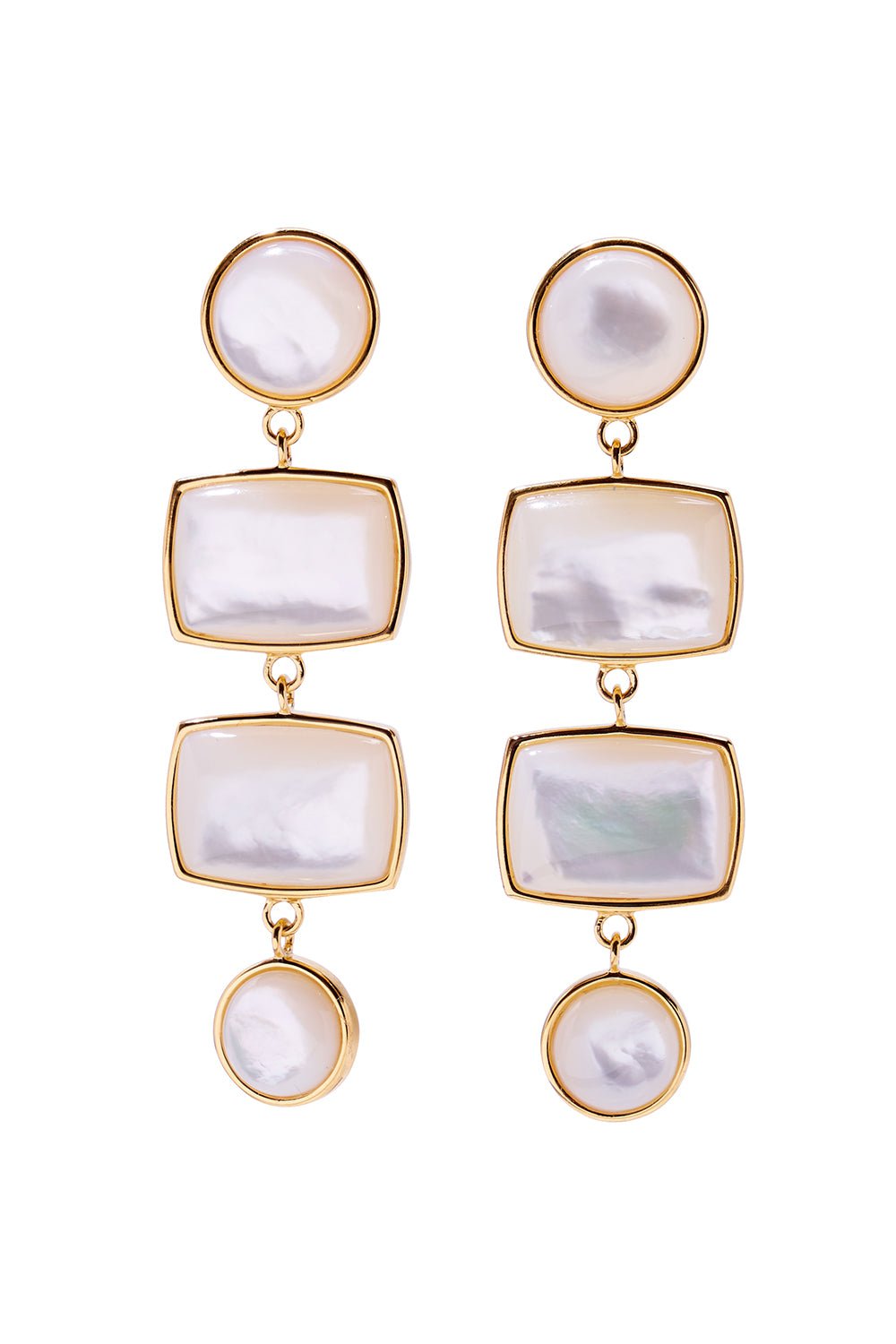 LIZZIE FORTUNATO-Casablanca Earrings-WHITE