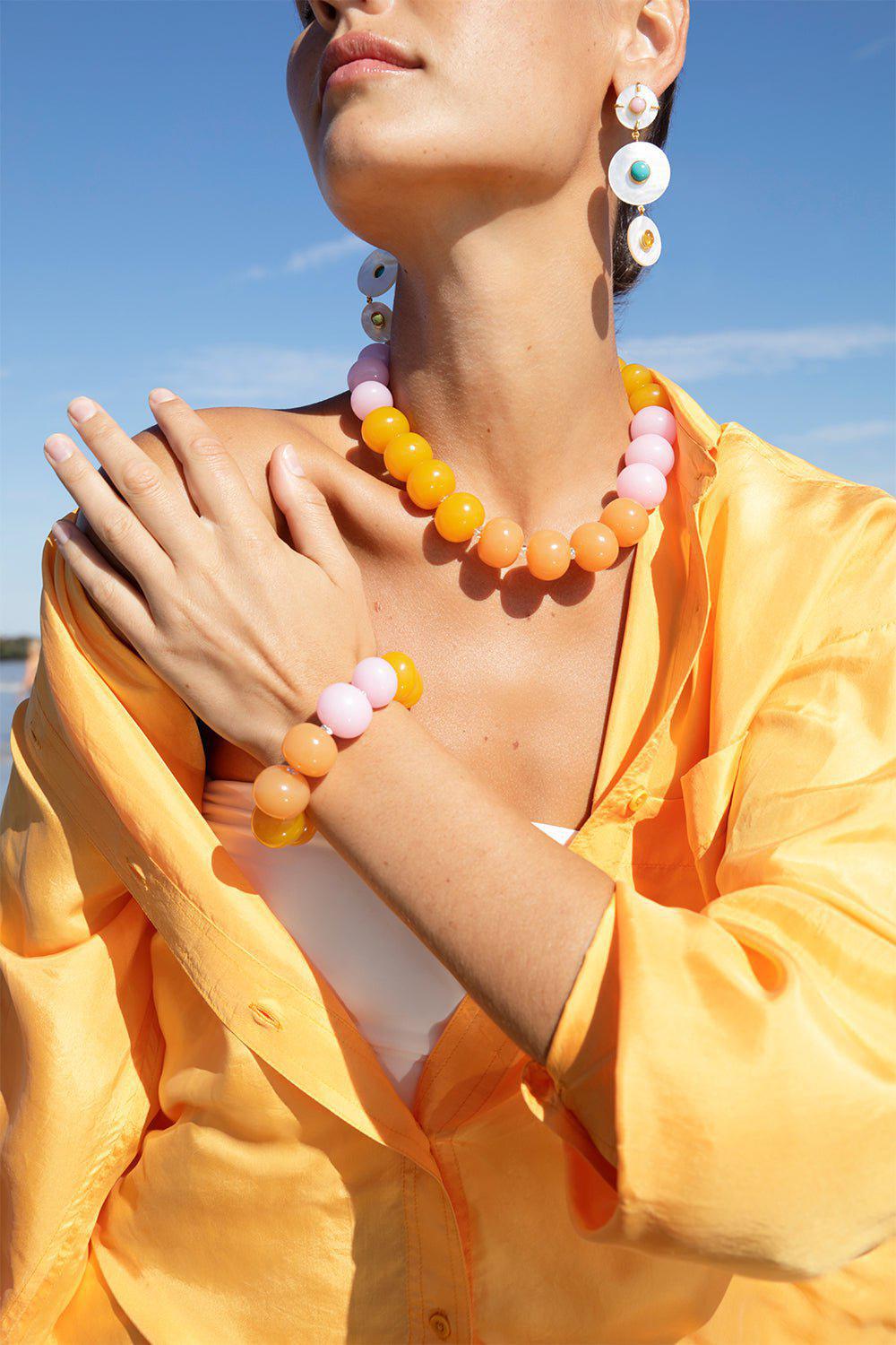 LIZZIE FORTUNATO-Tropic Pearl Earrings-WHITE