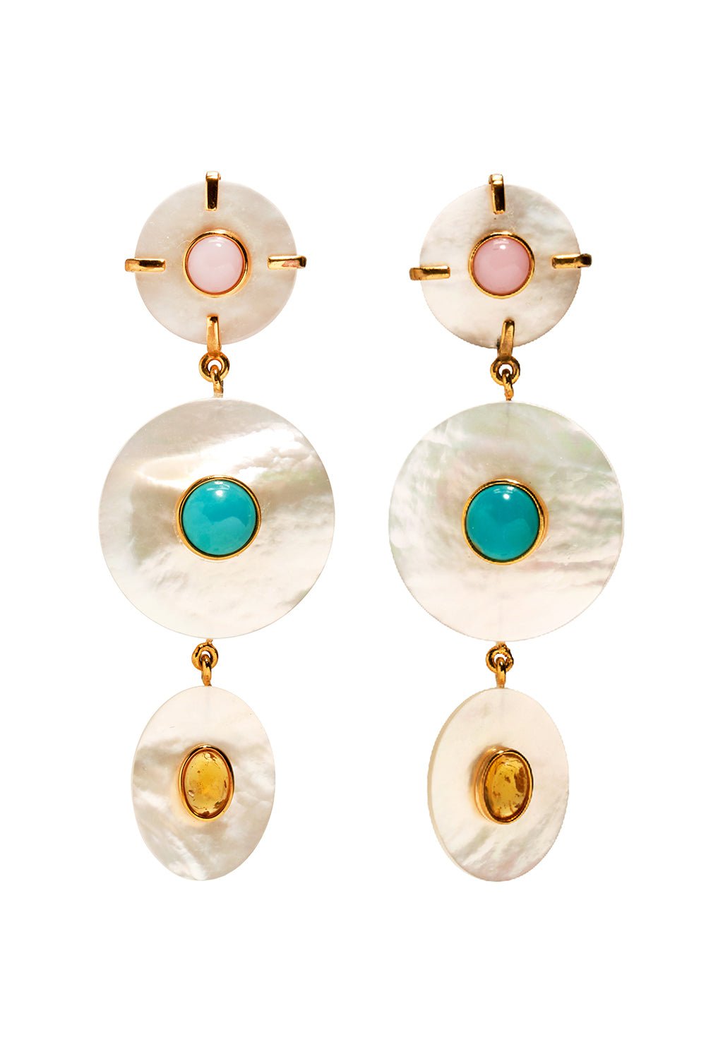 LIZZIE FORTUNATO-Tropic Pearl Earrings-WHITE