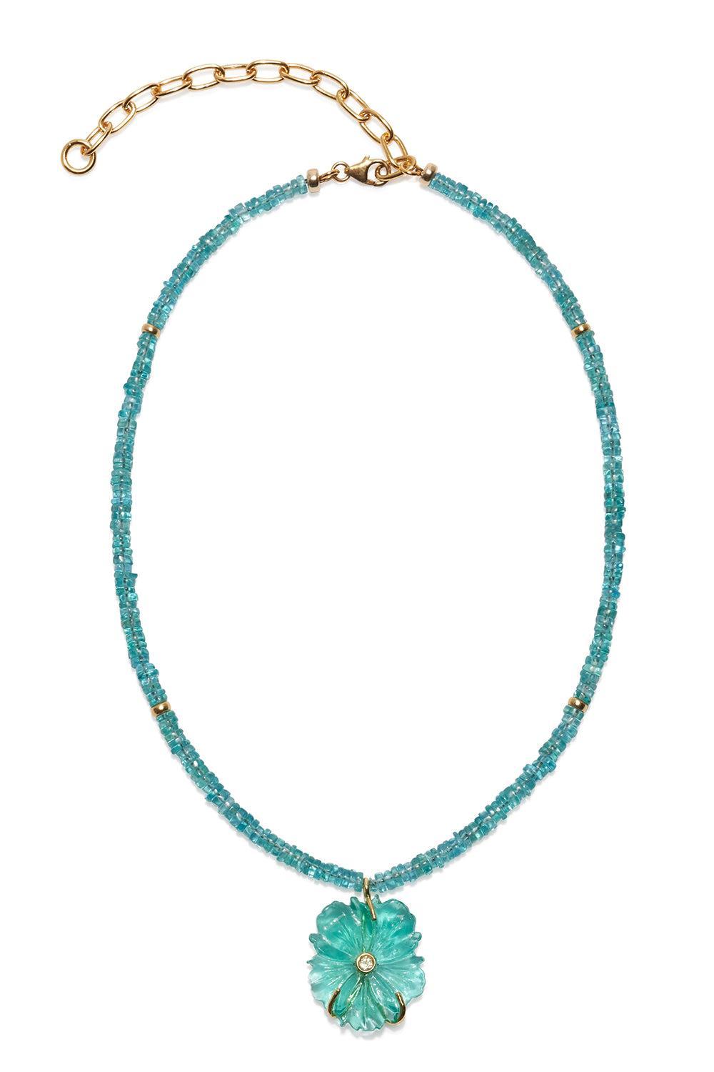 Capri New Bloom Necklace-AQUA-JEWELRYBOUTIQUENECKLACE O-LIZZIE FORTUNATO