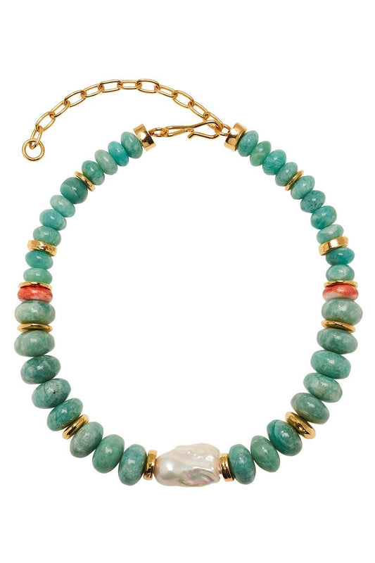 Garden Wave Provence Necklace-BLUE-JEWELRYBOUTIQUENECKLACE O-LIZZIE FORTUNATO