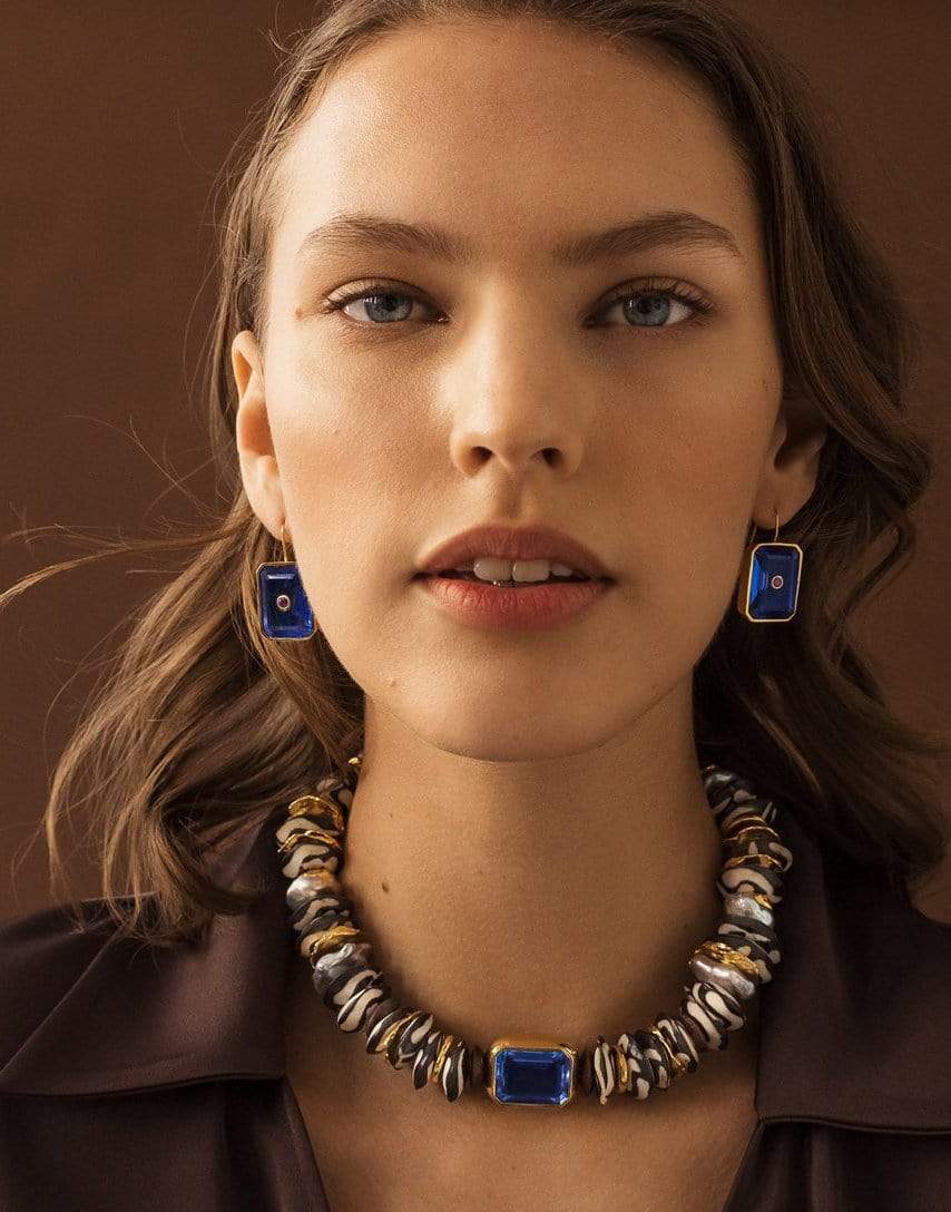 LIZZIE FORTUNATO-Goddess Collar in Royal-BLUE