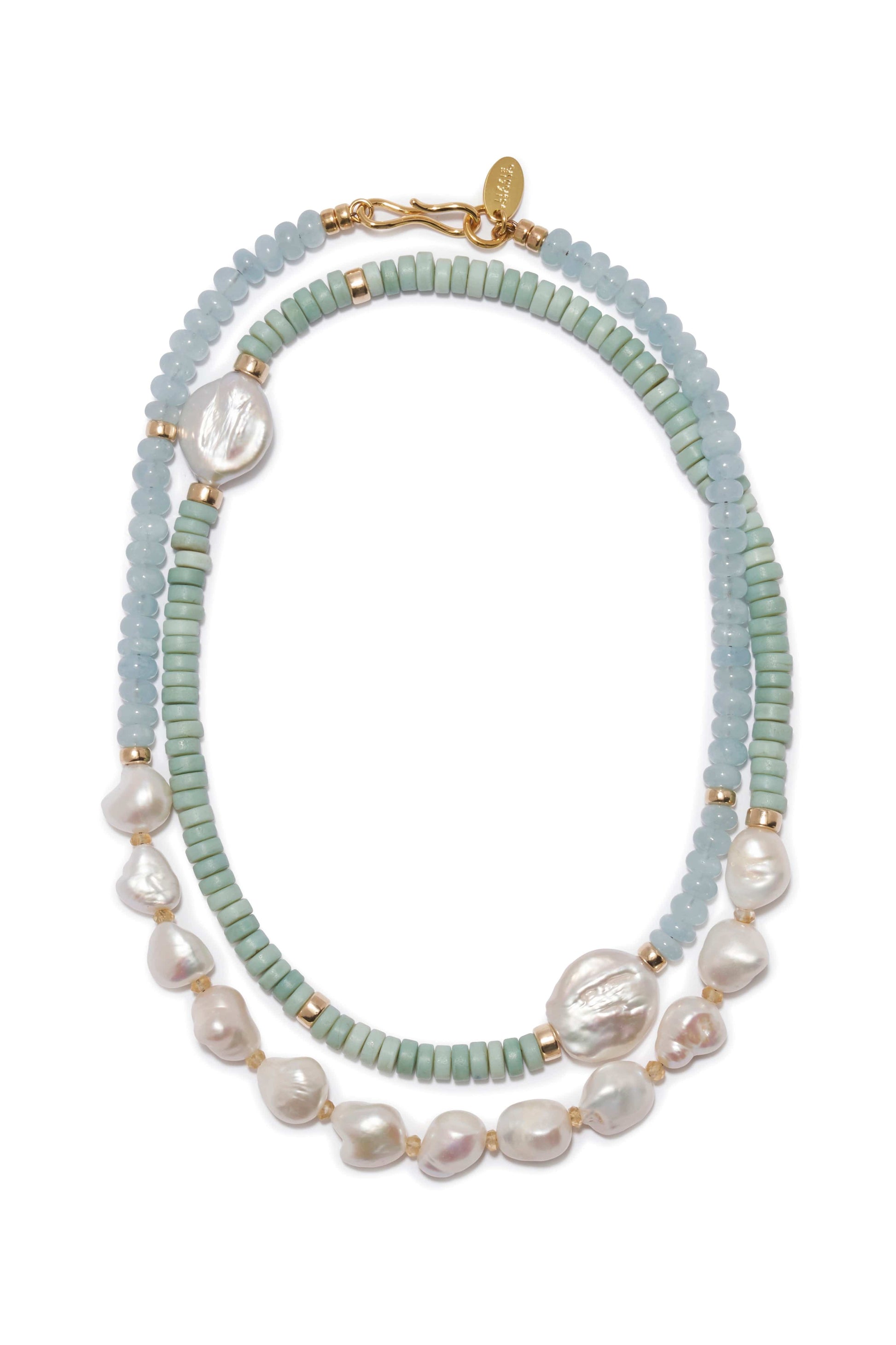 LIZZIE FORTUNATO-Morning Glory Clement Necklace-BLUE