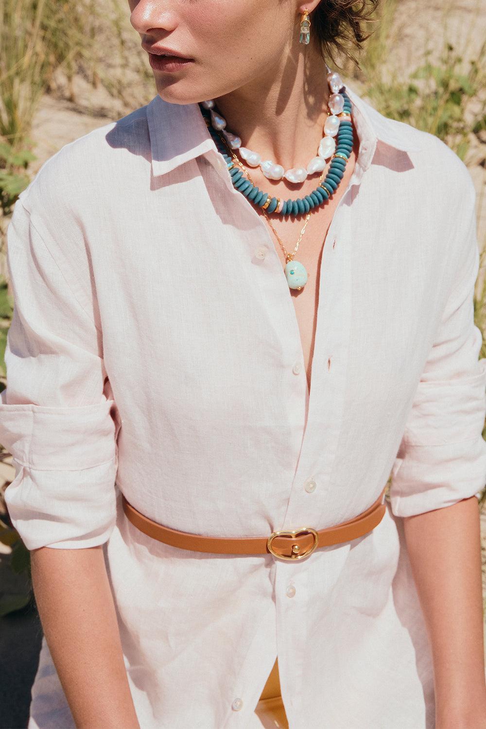 Turquoise Ocean Laguna Necklace-BLUE-JEWELRYBOUTIQUENECKLACE O-LIZZIE FORTUNATO
