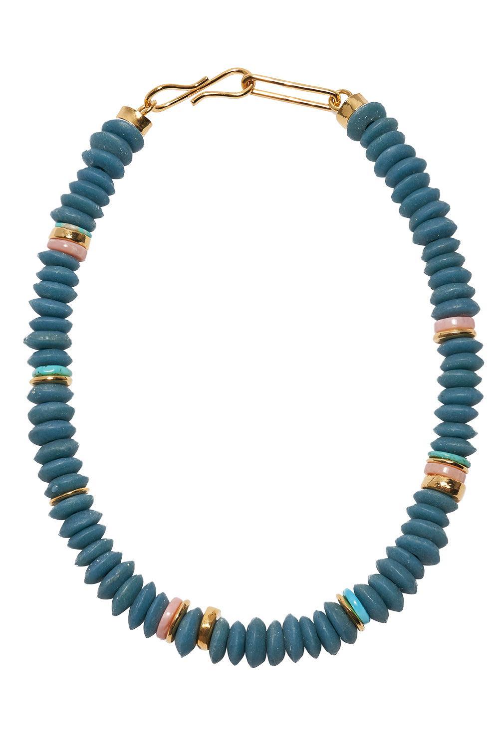 Turquoise Ocean Laguna Necklace-BLUE-JEWELRYBOUTIQUENECKLACE O-LIZZIE FORTUNATO